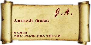 Janisch Andos névjegykártya